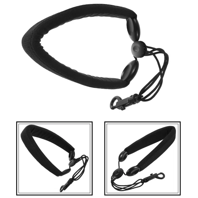 Sangle De Cou Pour Saxophone En Néoprène - Avec Barre De Confort | Noir, Lavage Main