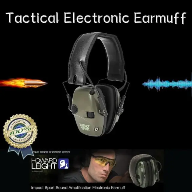 Howard Leight Electronic Shooting Ear Defenders Protection Impact Sport Ear Muff
