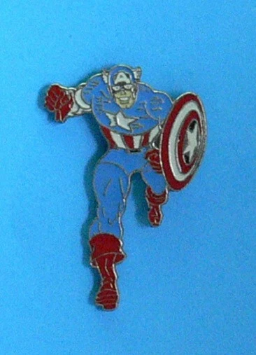 1 PIN'S / CAPTAIN AMÉRICA THE AVENGERS MARVEL COMICS . (© 1988 Marvel Ent)