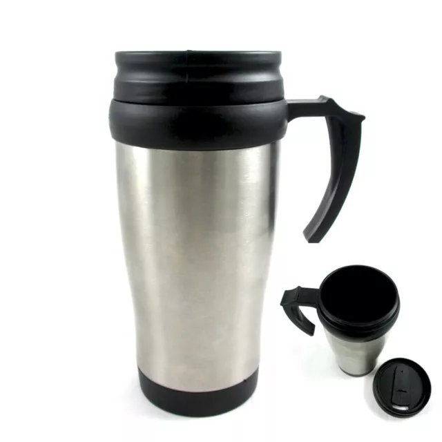 Stainless Steel Insulated Double Wall Travel Coffee Mug Cup 14 Oz Thermos Tea !!