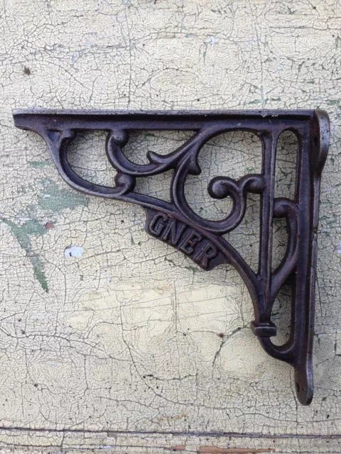 A Pair Of Small Classic Gner Victorian ~ Cast Iron Scroll Shelf Brackets