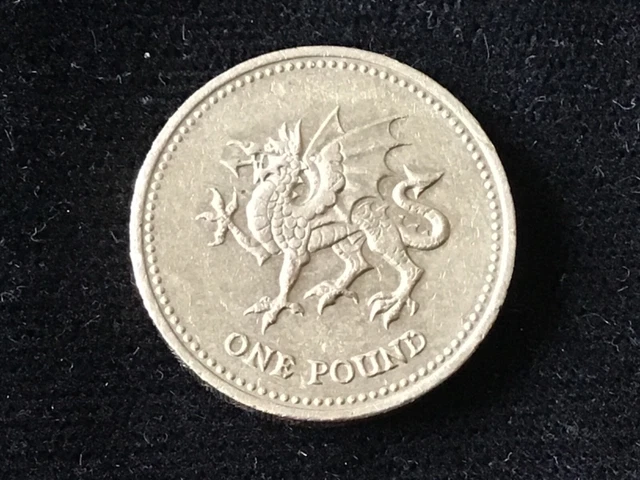 2000 British Great Britain England Pound Coin Welsh Dragon Representing Wales AU