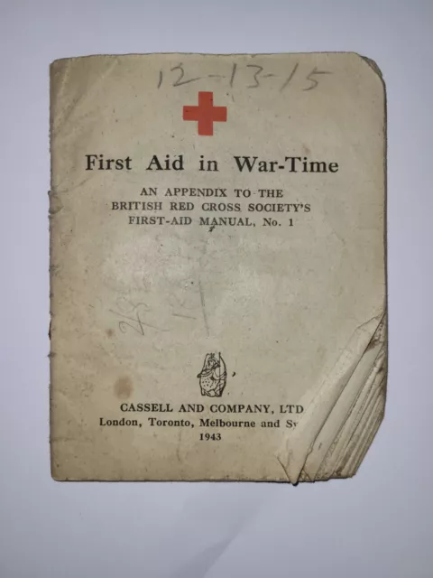 Ww2 First Aid Booklet Memorabilia