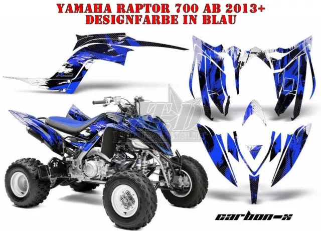 Amr Racing Dekor Graphic Kit Atv Yamaha Raptor 125/250/350/660/700 Carbon-X B 3