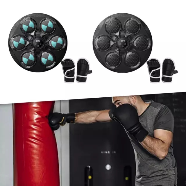 Machine de boxe musicale, tapis de frappe avec gants, entraînement, cible