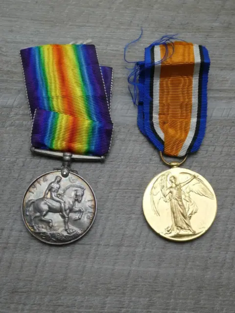 WW1 Silver British War Medal & Victory Medal Pair GNR Royal Field Artillery RA