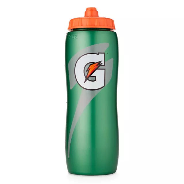 Paquete de 4 botellas de agua de plástico Gatorade Squeeze 32 oz - verde