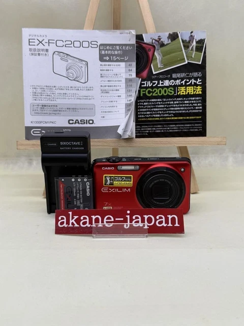 希少】CASIO カシオ デジカメ 赤 EXILIM EX-FC200S CASIO EXILIM