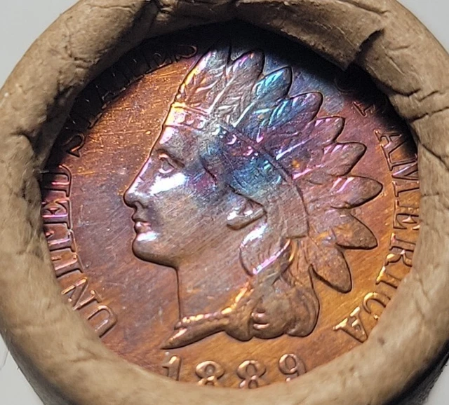 WHEAT PENNY ROLL UNSEARCHED Estate .Indian Head , Old Vintage Coin
