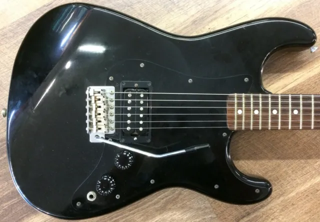 1986 Fender Squier Contemporary Stratocaster ST-331 Gloss Black Electric Guitar