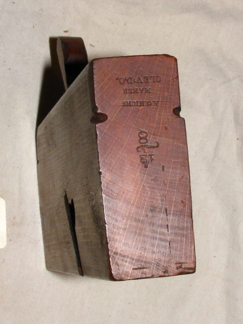 Molding Plane -  A. G. HICKS, MAKER, CLEVE'D, O. - 1 1/2" Rabbet - *** in AWP-5