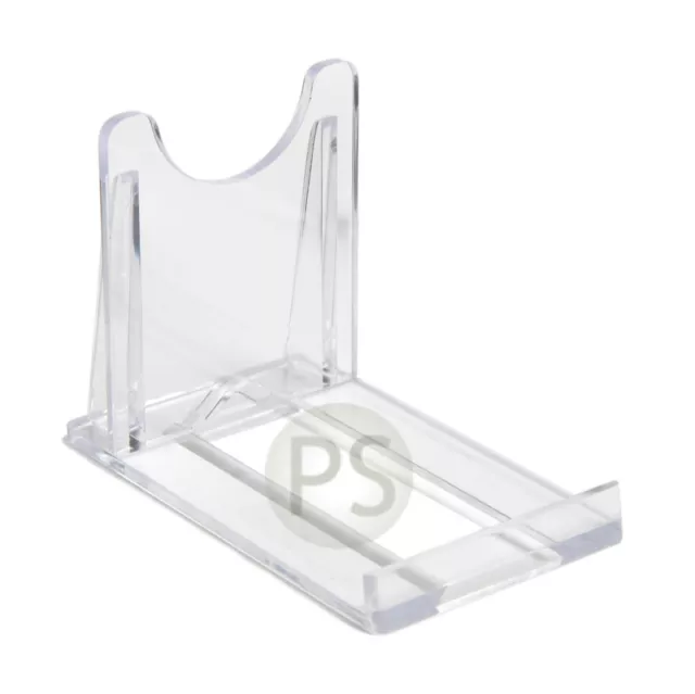 CD, DVD Display Stands x 5 : Clear Plastic 5cm, 2" Credit Business Cards Support