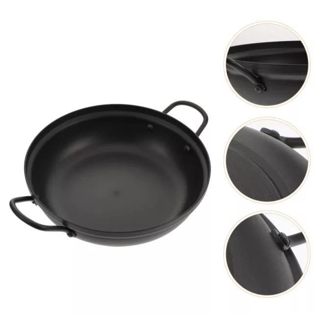 Aluminum Alloy Hot Pot Stainless Steel Soup Double Sided Frying Pan