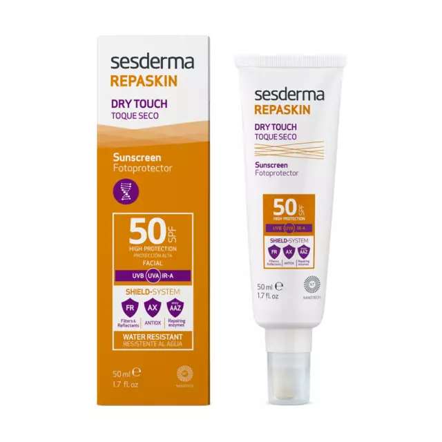 Sesderma Crema Solare con SPF 50 Repaskin Dry Touch, 50 ml,