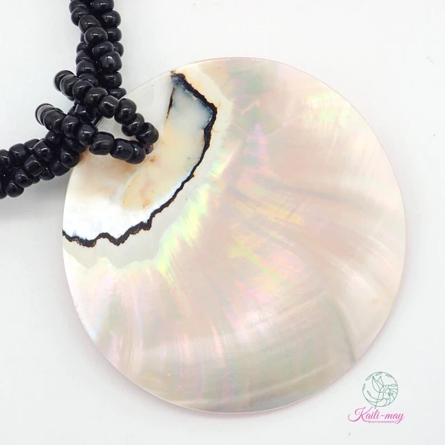 Collier Femme Avec Pendentif Perle De Tahiti / Coquillage Doré 10mm - Schmuckwilli (Boîte Cadeau)