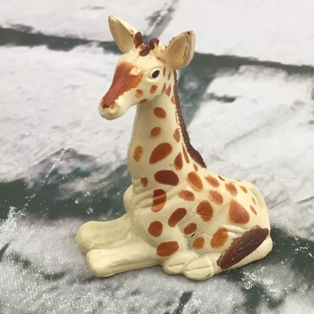 K&M Giraffe Lay-Down PVC Figure Lifelike Wildlife Animal Toy
