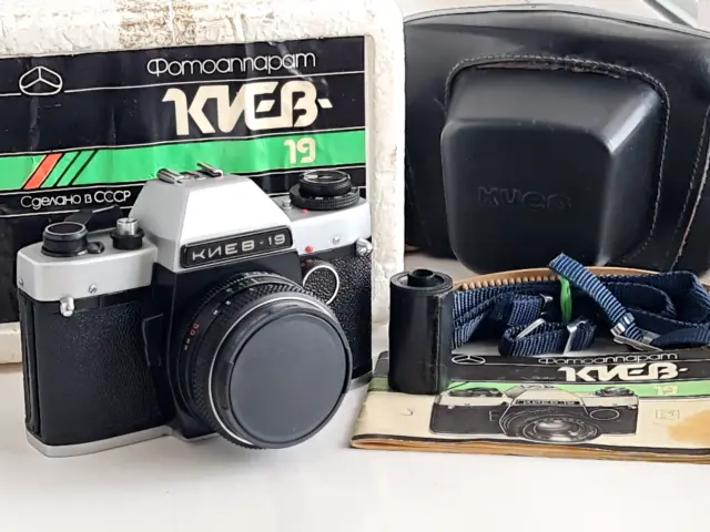 TESTATO! Kiev-19 + MC Helios-81H 2/50mm, fotocamera reflex vintage 35mm!...