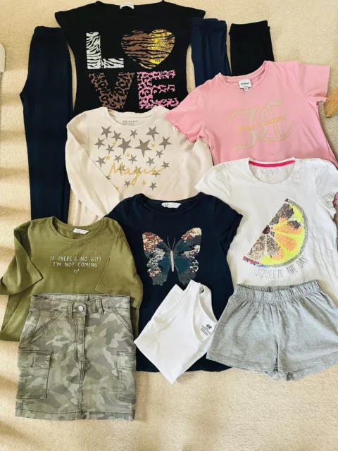 Job Lot 12 Items Girls Age:9/10 Yrs-T Shirts,Leggings, Skirt,Vest Top & Shorts.