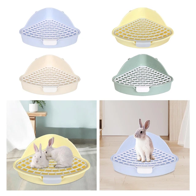 Boîte à litière pour lapin, entraîneur de pot en forme d'éventail, boîte