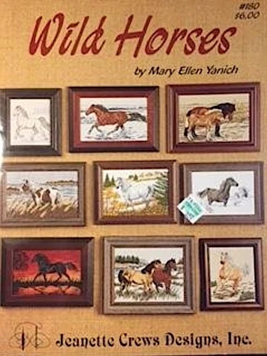 Jeanette Crews Cross Stitch Designs #180~Wild Horses, Mary Ellen Yanich~Unused