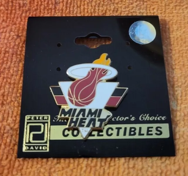 Vintage Nba Basketball Miami Heat Team Logo Collectible Pin Rare Beautiful Wow