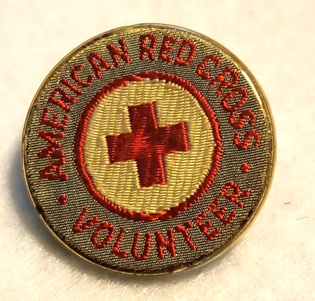 American Red Cross WWII era fabric/plastic "General Enrollment" volunteer pin.