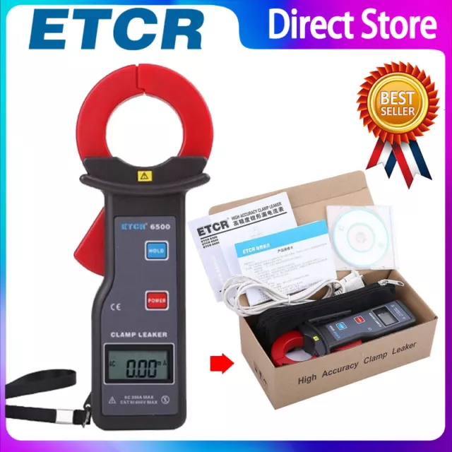ETCR6500 High Accuracy Clamp Leaker Range 0.00 mA~300.0A New ✦KD
