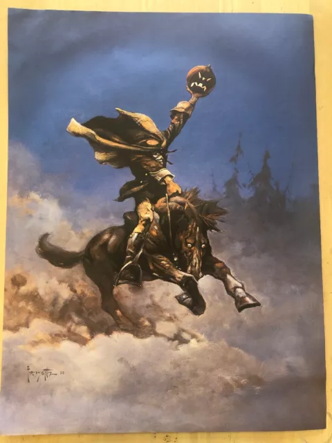 FRANK FRAZETTA Headless Horseman 1  FANTASY Litho PRINT 18 X 24 Vintage Prints