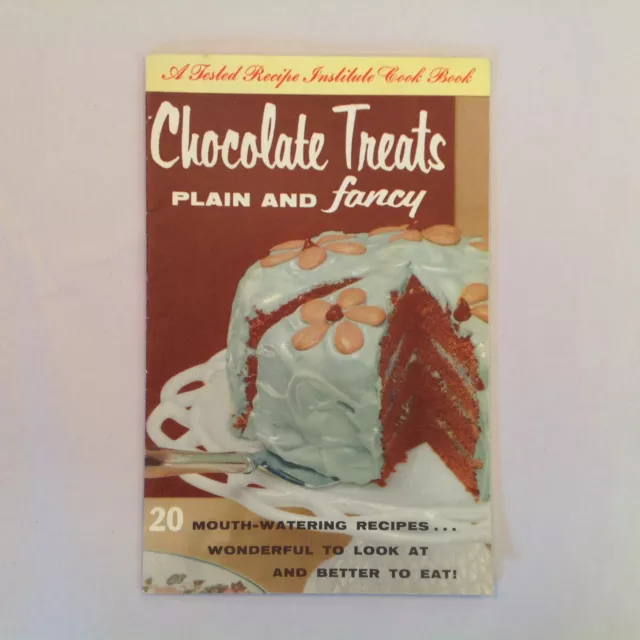 Vtg 1958 GM Personnel Staff Recipe Booklet Chocolate Treats Plain and Fancy Cook