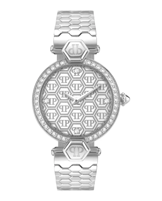 Philipp Plein Womens Plein Couture Stainless Steel 32mm Bracelet Fashion Watch