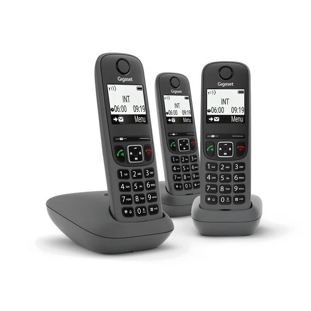 Siemens Telefono Cordless Gigaset As490 Trio Nero (L36852-H2810-K143) Tx-0000055