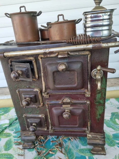 Set Cucina In Miniatura 1:12 Per Casa Delle Bambole, Armadietto Con Stufa E Forno, Legno Artigianale