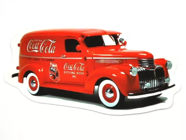 Coca-Cola Coke USA Aufkleber Sticker Decal Motiv: Oldtimer Auto Lieferwagen