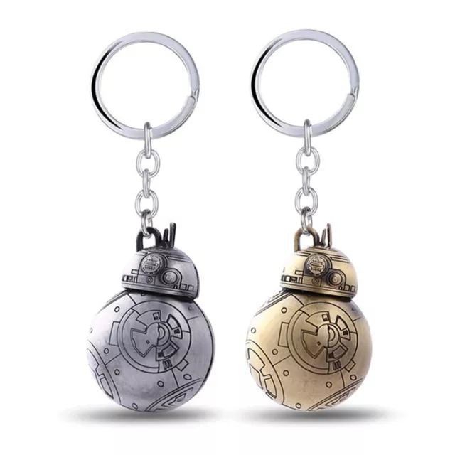 Star Wars Keychain Key Keyring Metal Robot BB-8 BB8 Chain Holder Silver Gold Men