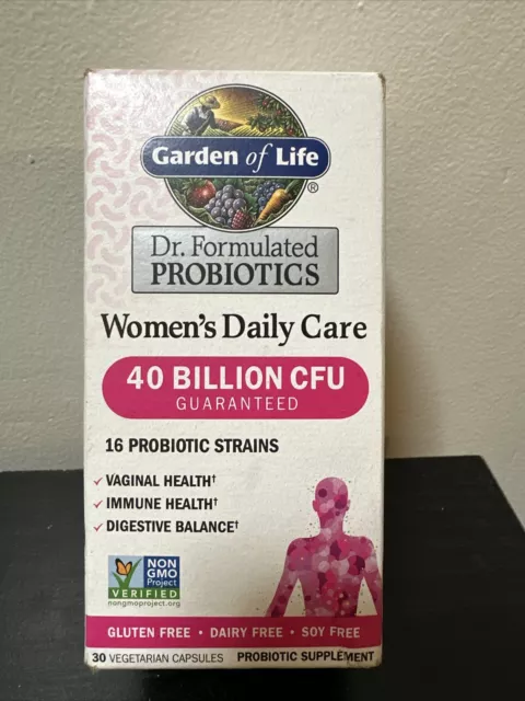 Garden Of Life Women's Daily Care Probiotics - 40 Billion CFU 30 Cap Exp 11/23