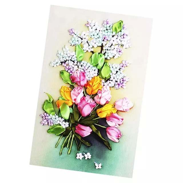 Band-Stickerei-Kits DIY  Flower Painting Kit Gestempelter Kreuzstich