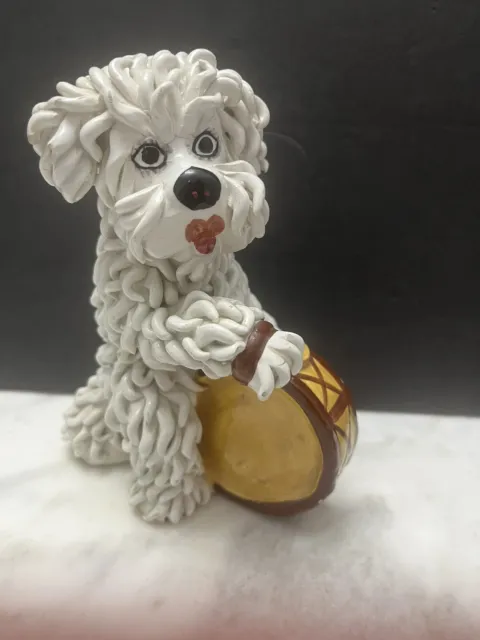 Vintage Spaghetti Poodle Ceramic Figure with Made In Italy 50s Some Minor Chips