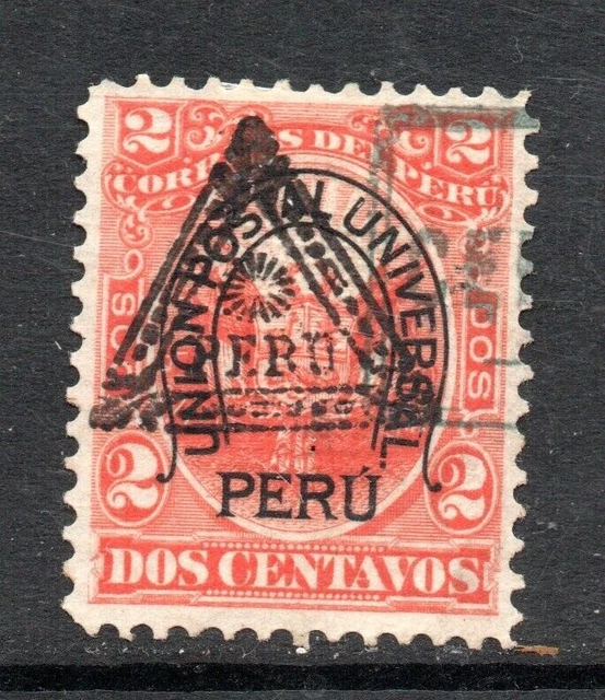 Peru, Sello S/C Upu Y Triangulo, Marca Parcial Rectangular De Certificado