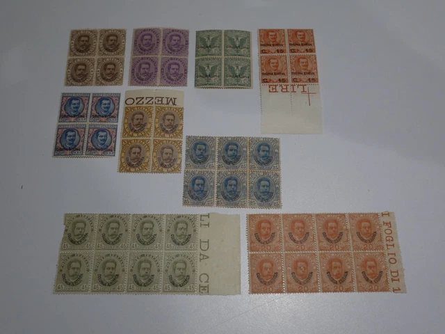 Anciennes Colonies Italiennes Lot 46 Timbres Neufs. Bonne Valeur