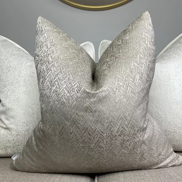 Made to order cushion cover, luxury designer pillow cover - HAILES  Ivory Pearl