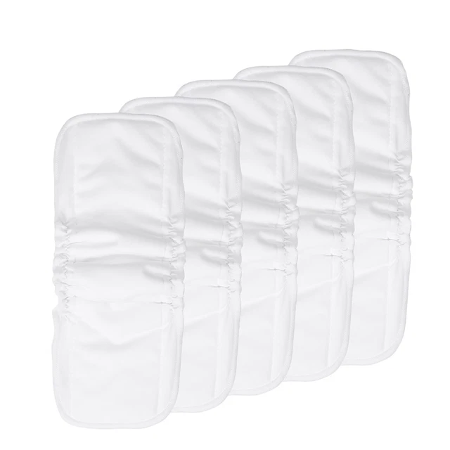 Washable Diaper Pad  of 5 Bamboo Cotton Changing Pads Elastic Design W2E9