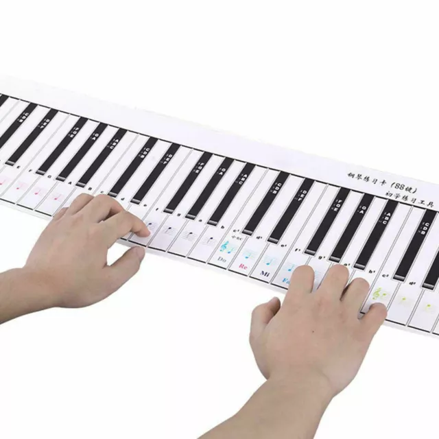 Clavier de piano portable à 88 touches en papier Flexible Roll Up Piano