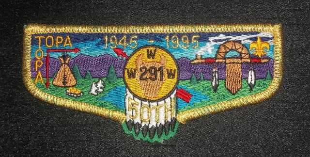 Order Of The Arrow Topa Topa Oa 291 Bsa Ventura County 1995 Gmy 50Th Ann Flap