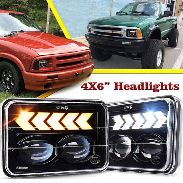 4pcs 4x6'' LED Headlights Hi/Lo w/DRL For Kenworth T800 T400 T600 W900B W900L