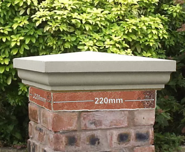 Cast Stone Fluted Pier Caps, Buff/Portland/Charcoal, 13 Sizes Wall Capping 2