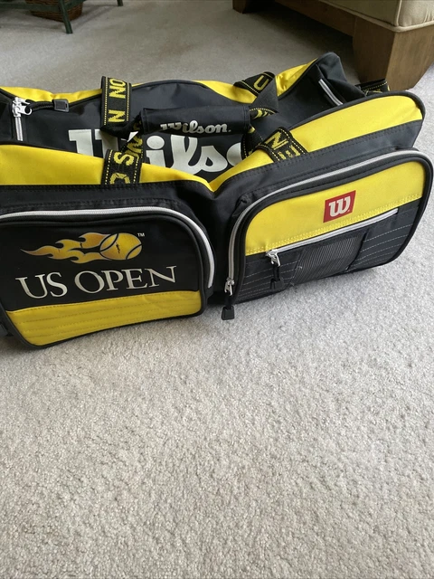 WILSON US OPEN yellow Tennis Bag Duffle Shoulder Strap Racket Racquet Gym WILSON US OPEN yellow Tennis Bag Duffle Shoulder Strap Racket Racquet Gym