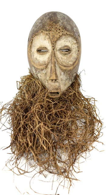Lega Mask Bearded Congo African Art
