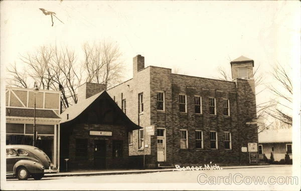 RPPC Bangor,MI Street Scene Van Buren County Michigan EKC Real Photo Post Card