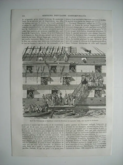 1864 Engraving. Strasburg Pier. Aboard Friedland President Republic 2
