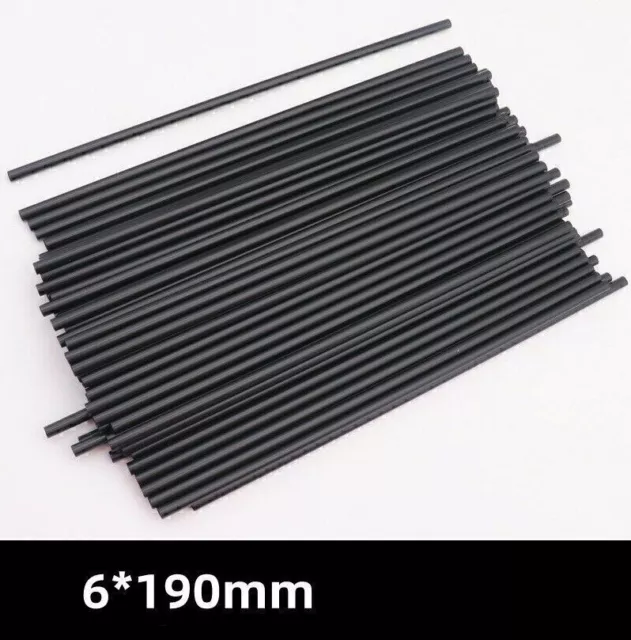 1000 Jumbo Plastic Cocktail Drinking Straws/Straws 6mm x 190mm Black LOVE